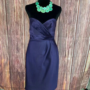 Purple Strapless Dress by Alfred Angelo in Size 4